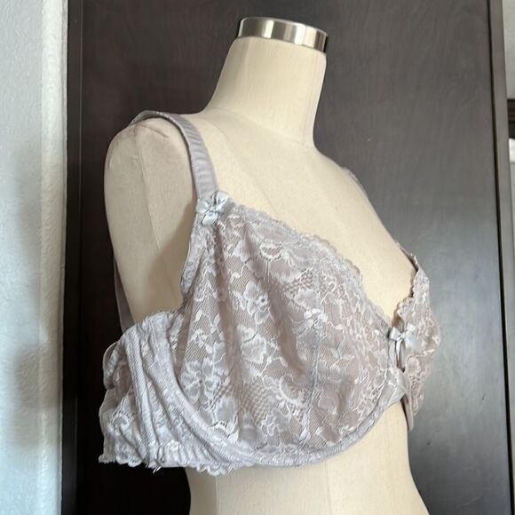 Savage X Fenty Floral Lace Unlined Bra  plus size bra Sz-42DD - Picture 3 of 11